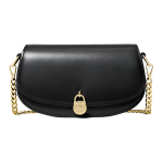 Michael Kors MK Mila Minimalistliku Keti-rihmaga Disain Nahast &Otilde;lakott V&auml;ike Naiste &otilde;lakott Must 35F5GIMC5L-BLACK Basic Set (Bag) black