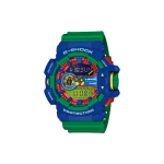 Casio Meeste Vedelkristalli/Analoog Kahekordse N&auml;idikuga Seeria Sinine Kell GA-400-2ADR GA-400-2ADR Green Dial