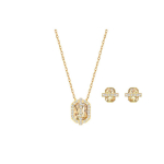 Swarovski Favor Seeria Kuldne Ruudukujuline Geomeetriline K&otilde;rvar&otilde;ngaste ja Kaelakee Komplekt Naiste ehted 5528953 Box (Random Color)