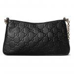 Gucci GG embleemiga logo T&otilde;mblukuga Nahast K&auml;ekott V&auml;ike Naiste k&auml;ekotid Must 815277-AAEEM-1000 Basic Set (Bag+Dust Bag)