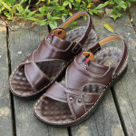 Suvised Pehme Nahast Meeste Sandaalid Mugavad Meeste Rannakingad Libisemisvastased Meeste Sussid V&auml;litingimustesse Hingavad Kerged Vabaajakingad 39