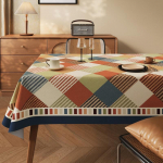 V&auml;rviline Geomeetriline Ristk&uuml;likukujuline Lauakate Veekindel &Otilde;likindel Plekikindel Ei Vaja Pesta Retro Vintage K&ouml;&ouml;gi S&ouml;&ouml;gilaua Kate Kodu Dekoor 90*150cm