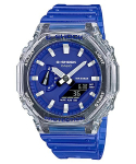Casio meeste vaik 200M veekindel analoog l&ouml;&ouml;gikindel kvartsikell GA-2100HC-2A sinine