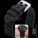 22 24mm matt kareda tekstuuriga silikoonist kellarihm luminox 3501 8831 3749 3741 jaoks Meeste sukelduja spordirihm Asendusrandmepaelad 24x22mm black