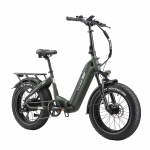 TTGO F6 Boost Kokkupandav Elektrijalgratas, 48V 18AH Aku, H&uuml;drauliline Ketaspidur roheline