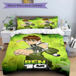 3 tk Ben 10 Alien Force Seiklus Voodipesukomplekt - Sisaldab Tekikotti ja Padjap&uuml;&uuml;re, Sobib K&otilde;ikideks Aastaaegadeks, Masinpestav - Ideaalne Kingitus 135x200cm