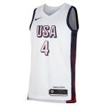 Nike Korvpall 2024 Swingman M&auml;ngija S&auml;rk Korvpallis&auml;rk Unisex Valge 201930-857 S
