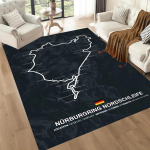 N&uuml;rburgringi v&otilde;idus&otilde;iduraja ruudukujulised vaibad on suurep&auml;rane valik elutubade, magamistubade, kodu sisustuse ja kingituste jaoks. 120cmx160cm
