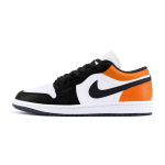 Jordan Air Jordan 1 Low Kulumiskindel Kulumiskindel Madalad Vintage Korvpallijalatsid Unisex Must Oranž 553558-165(Team448-) 36.5