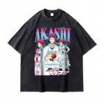 Anime KKuroko korvpall T-s&auml;rgid &Uuml;le suurusega Vintage pestud Kuroko Tetsuya T-s&auml;rk Streetwear Unisex koos Aomine Daiki Topid T-s&auml;rgid Unisex M