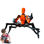 Laste-vanemate m&auml;ng Hariduslik m&auml;nguasi Mitme liigendiga 3D liigutatav kujuke Roboti m&auml;nguasi Seisab vabalt Positseeritav robot Laua kaunistus black