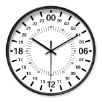 Rund 24-tunnine eriline ajastusseinakell, t&auml;pne minutim&auml;rgi kaunistus (Patareid ei kuulu komplekti), 10-16 tolli (as the picture,8 inch) black