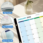 Kuup&auml;evadega Kalender Kuuplaaniga Kustutatav 2026 Rippuv Kalender Kodu Planeerija Korraldaja Ruumikas 18-kuuline Seinakalender &Otilde;ppetoa jaoks China Mainland