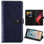 Oukitel WP100 Titan Case Klapp Krokodillimustriga Nahast &Uuml;mbris kaardipesa kohtadega Kate Oukitel WP100 Titan Telefonitarvikutele