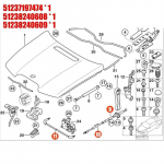 G9-3tk Mootorikatte avamiskaabel Bowdeni kaabli komplekt BMW E65 E66 7. seeriale 51237197474