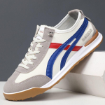 Stiilsed Retro Forrest Gump Kingad Meestele - Kerged, Mugavad, Hingavad Kangast Spordi- ja Vabaajakingad Kevadeks/Suveks. 43 valge/sinine