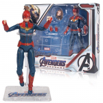 Avengers 4 Kapten Ameerika Liigutatav PVC Tegevuskuju Koos Aluse ja Karbiga Kollektsion&auml;&auml;ridele Captain Marvel