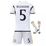 Real Madrid Bellingham Laste spordivarustus Jalgpallis&auml;rk YSHT Valge 100-110 CM valge