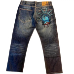 VibeStreet Vintage Vabadussamba Teemantidega Teksap&uuml;ksid Vabaaja Denim P&uuml;ksid K&otilde;rge V&ouml;&ouml;koht Sirge Lai Jalg Teksap&uuml;ksid Harajuku Y2k 2000ndad Naiste R&otilde;ivad S