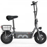 iScooter F2 T&auml;iskasvanute Kokkupandav Elektriline T&otilde;ukeratas Istmega 500W Mootor 36V7.8Ah 10-tolline T&auml;ispuhutav Rehv Korviga Elektriline Linnat&otilde;ukeratas E-Scooter F2 must