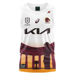 2024NRL Brisbane Broncos T-s&auml;rk POLO s&auml;rk Vest Naiste Ragbi R&otilde;ivad Lapsed Broncos L white