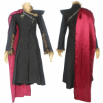 T&auml;iskasvanute keskaegne draakonikuninganna kost&uuml;&uuml;m Naiste draakonis&otilde;dalase must kleit Halloweeni Rhaenyra Targaryeni kost&uuml;&uuml;m Komplekt S must