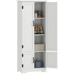 K&ouml;&ouml;gikapp kaasaegne k&ouml;&ouml;gikapp mitme hoiuruumiga 2 kapiust 3 riiulit MDF-puitlaastplaat valge 60 x 30 x 153 cm