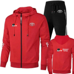 Toyota GAZOO Racing Spordir&otilde;ivad Kapuutsiga Dressipluusi Komplekt Vastupidavus Ralli Ratsutamis&uuml;likond Spordijakk ja Spordip&uuml;ksid Aktiivseks Kandmiseks CJ1 XXL black