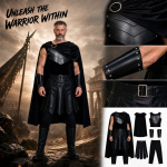 T&auml;iskasvanud meeste kost&uuml;&uuml;m Halloweeni peoks Peokost&uuml;&uuml;m L must