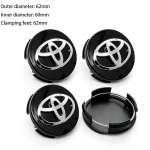 4 tk 62 mm 57 mm Auto rummukate ABS-materjalist Velje keskkate Toyota Hilux Aygo Yaris Ractis Corolla Camry CHR Auris Tacoma jaoks