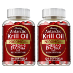 Xemenry Antarktika Krilli&otilde;li 2000mg Pehmekapslid 120 tk &mdash; Omega-3 EPA DHA, Astaksantiin, Igap&auml;evane Heaolu 120*2