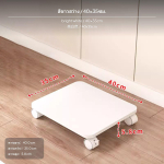 Reguleeritav printerialus, mobiilne arvuti hosti alus, lauaalune hoiuriiul 40x35 Bright White beige