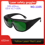 Laserikaitseprillid 10600nm OD6 UV400 532nm 808nm 1064nm Laseri ohutusprillid IPL prillid Laserikaitse Laseriprillid Model 1105 OD6