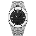 T&auml;iustatud teemantstiilis tsingisulamist metallkorpus ja rihma muutmiskomplekt AP X Swatch Royal Pop'i jaoks K&auml;ekellaks vahetamiseks For Royal Pop&Excluding Watches black