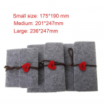 Kaasaskantav kolmes suuruses SML sametvildist kate k&auml;sitsi valmistatud DIY vintage fotoalbum 60 tk fotode jaoks S hall