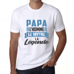 5 Papa Meeste T-s&auml;rk Myth Legend t-s&auml;rk Papa Tees&auml;rk Papa Bear XS valge