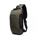 Meeste veekindel USB Oxford Crossbody kott vargusevastane &otilde;lakott Multifunktsionaalne l&uuml;hireiside messenger rinnakorv meestele armee roheline v&auml;rv
