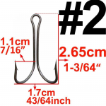 P&uuml;&uuml;gikonks 50 tk/komplekt, topelthaaravad teravad konksud #1/2/4/6/8 2
