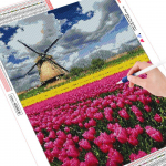 Teemanttikandite m&uuml;&uuml;k Lillede t&auml;is&uuml;mmargused puurid Teemantmosaiik maastik 5d teemantmaal 20X30