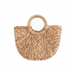 Suvised maisi&otilde;lgedest k&auml;ekotid Naiste k&auml;sitsi kootud kunst poolringikujulised rannareisikotid &uuml;mmarguse k&auml;epidemega k&auml;ekotid 32*9*21cm khaki