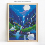 Teemantmaaling t&auml;isringi saabumise maastik Teemanttikandite m&uuml;&uuml;k Scenic pildid 20X30