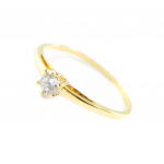 Solitaire Plaqu&eacute; Or &Oslash; 4 mm 50 valge