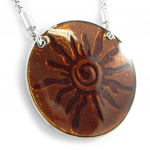 NOA [H2403] - Collier Cr&eacute;ateur 'Les Acidul&eacute;s' marron double face pruun