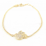 Les Tr&eacute;sors De Lily [H2619] - Bracelet Plaqu&eacute; or 'Colombe Divine' dor&eacute; kuld