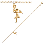 Les Tr&eacute;sors De Lily [Q8100] - kuldne jalav&otilde;ru  Flamingo  - 25 cm 15x8 mm kuld