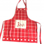 Les Tr&eacute;sors De Lily [M4569] - Tablier cr&eacute;ateur 'Alsace -Satzer' carreaux rouge punane