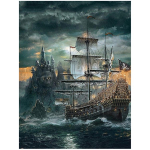 T&auml;ielik 5D Teemantmaal Escape Island Teemanttikandid Ristpistes Kodukaunistus K&auml;sitsi valmistatud kingitus 60x80cm