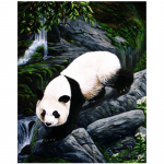 T&auml;ielik 5D Teemantmaaling Loom Panda Teemanttikandid Ristpistes Kodukaunistus K&auml;sitsi valmistatud kingitus 25x30cm