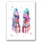 Teemantv&auml;rvimine jalgade komplekt Skeleton Mosaiic Art Teemanttikandid Maalimine Meditsiinib&uuml;roo Deco 20X30CM