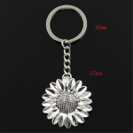 Moodne v&otilde;tmehoidja 37x37mm p&auml;evalille lill H&otilde;beda v&auml;rvi ripatsid DIY meeste ehted auto v&otilde;tmehoidja s&otilde;rmuse hoidja suveniir kingituseks